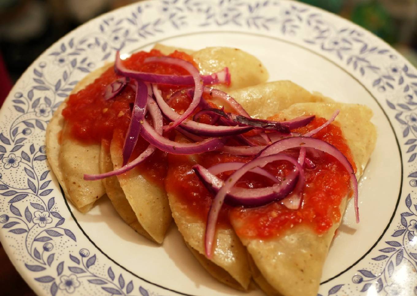 Enchiladas de carnita y frijoles🐖