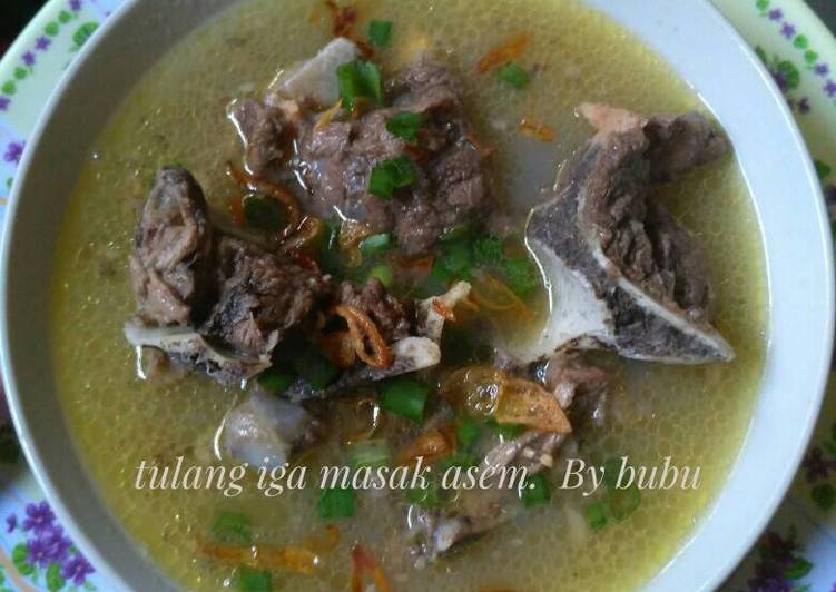 Resep Tulang iga masak asam By bubu #ketopad_cp_anekasoup Anti Gagal
