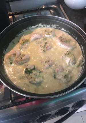Una foto de Filet de merluza relleno