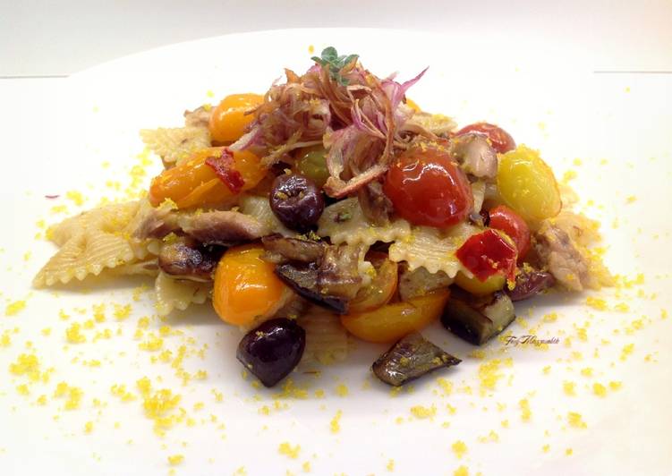 How to Prepare Favorite Farfalle con sgombro, datterini, cipolla disidratata e bottarga