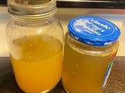 A picture of chicken bone stock