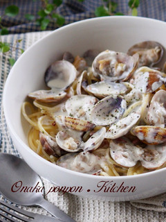 A picture of Creamy Pasta With Lots of Clams.