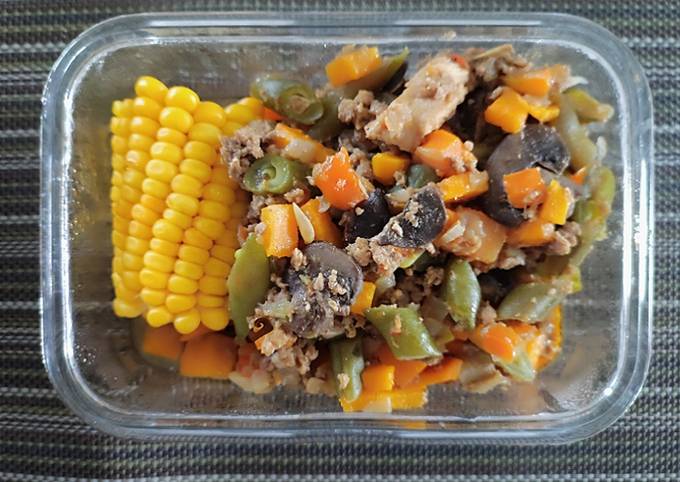 Carne molida con verduras y champiñones Receta de Jensy Daniela Rodríguez  ✨- Cookpad