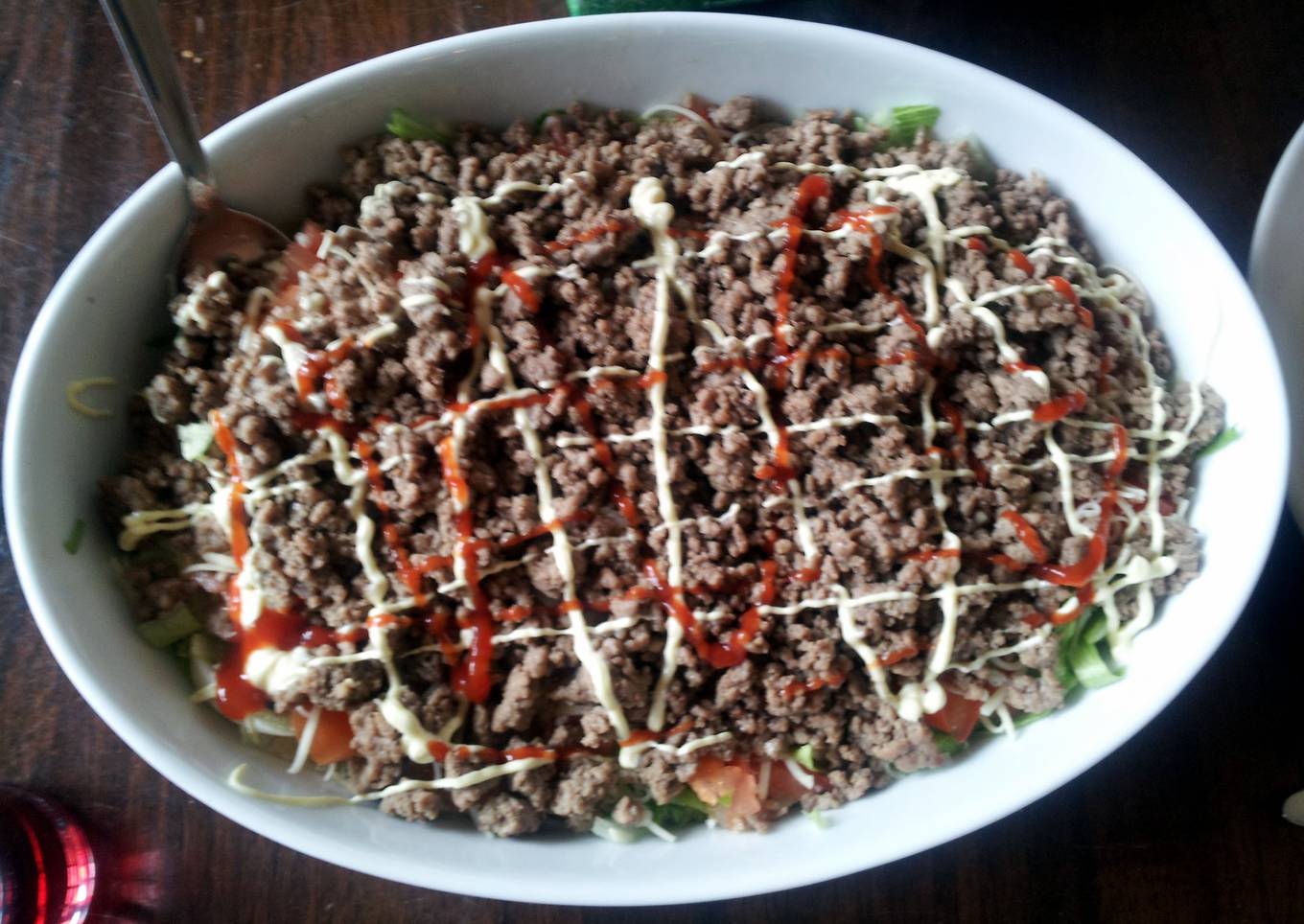 Minced meat salad