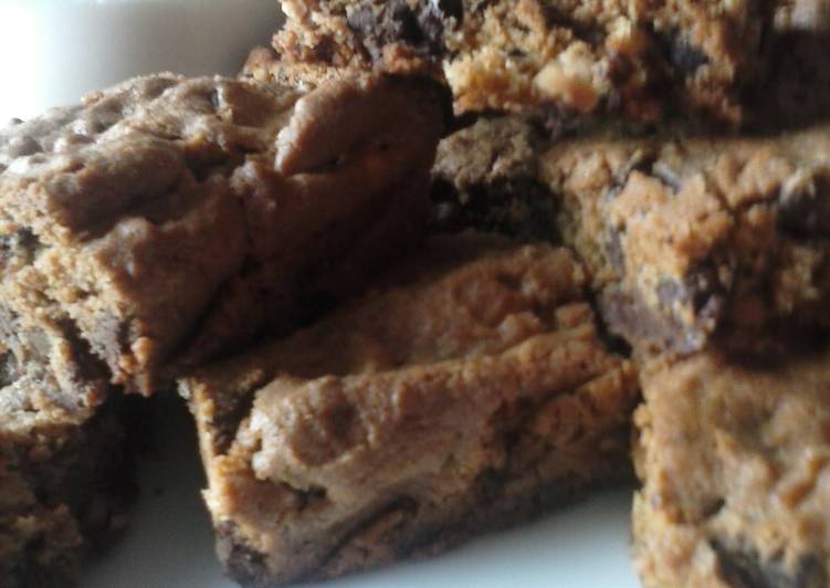 Steps to Make Quick Peanut Butter, Molasses, Chocolate Chip Bars