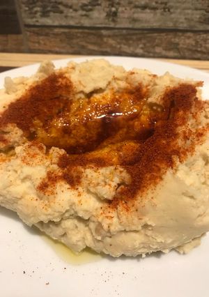 Una foto de Hummus de garbanzos