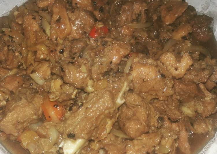 Beef teriyaki blackpaper