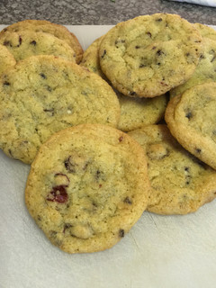A picture of Chocolate Chip And Cranberry Cookies.