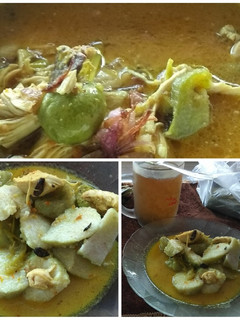Foto resep Lontong opor ayam asam pedas