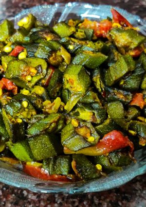 A picture of Bhindi fry.