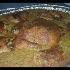 A picture of Chicken and Cornbread Dressing.