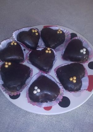 صورة لوصفة صابلي القلوب بالشوكولاته 😊👍💯🍯