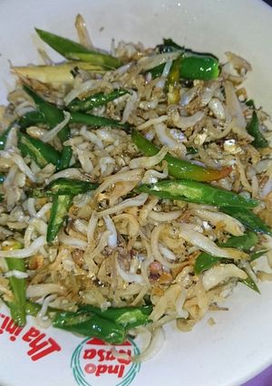 Foto resep Teri cabe hijau