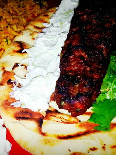 A picture of Mike's Kofta Kebobs.