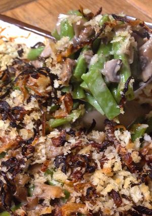 A picture of Green Bean Casserole (from scratch).