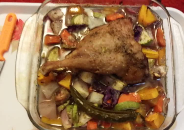 Recipe of Super Quick Homemade Duck in the Oven البط في الفرن