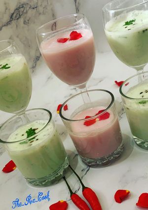 A picture of Spiced buttermilk, rose buttermilk.