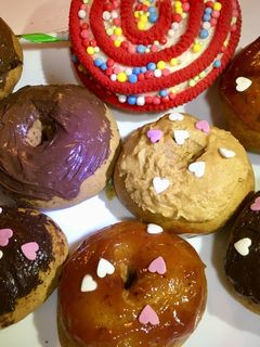 Una foto de Rosquillas de naranja, Canela y coco (al horno)