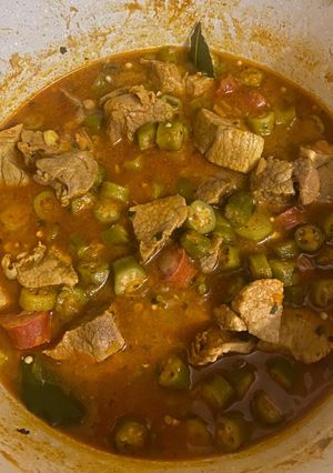 Foto de Ensopado de carne com quiabo