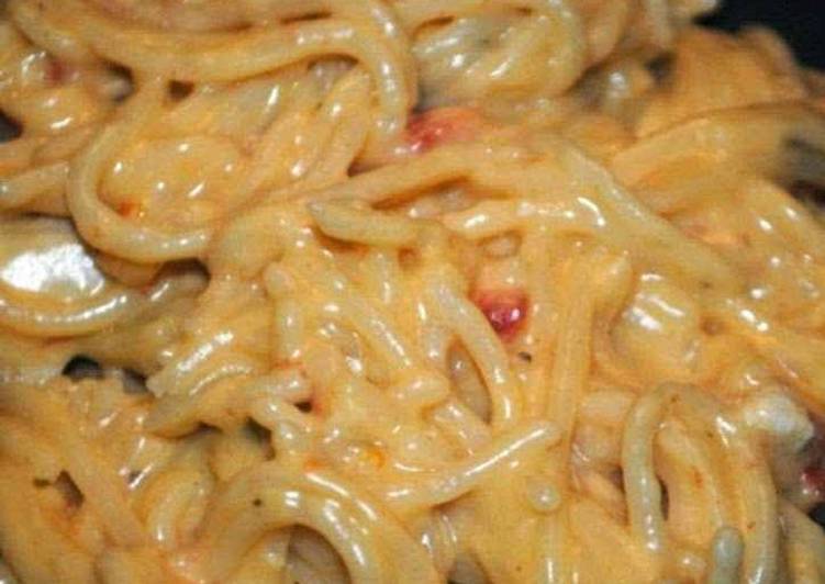Extra cheesy chicken spaghetti
