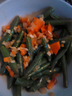 A picture of Sauteed string beans.