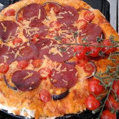 A picture of My Pepperoni style pizza.