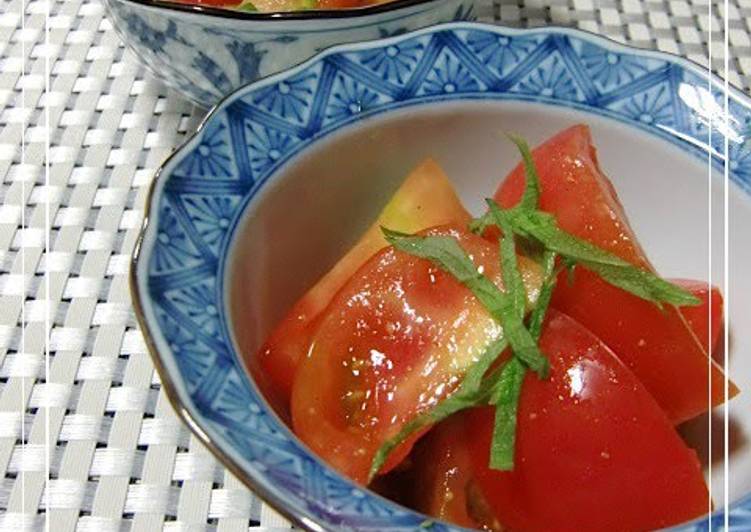 Steps to Make Perfect Tomato Salad with Japanese Mustard