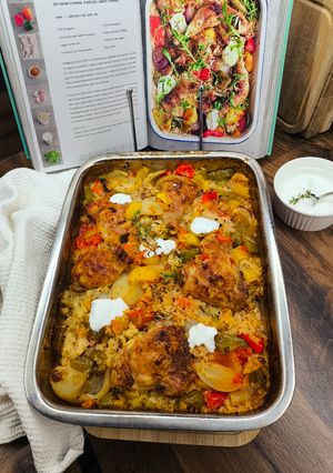 Cajun csirke zöldségekkel recept fotója