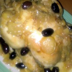 A picture of Sig's Chicken Tagine with preserved Lemons.