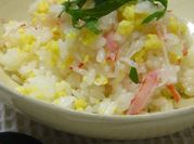 A picture of crab rice