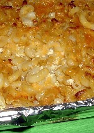 A picture of Grandmas Macaroni and Cheese.