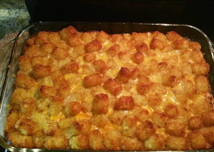 Simple Way to Cook Yummy Giddy-Up Tator Tot Casserole