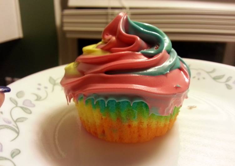 Recipe of Ultimate Tie-Dye Cupcakes