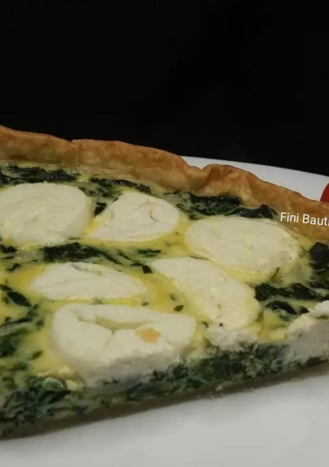 Una foto de Quiche de espinacas y queso de cabra