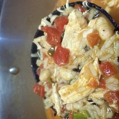 A picture of Kris' Spicy Chicken Chili.