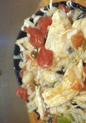 A picture of Kris' Spicy Chicken Chili.