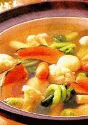 A picture of Shin's Vegetable Salad Hot Pot.