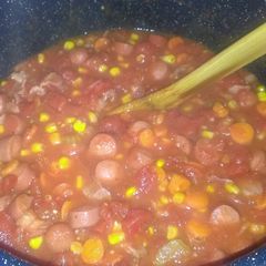 A picture of Gpa Kaz's Hotdog Stew.