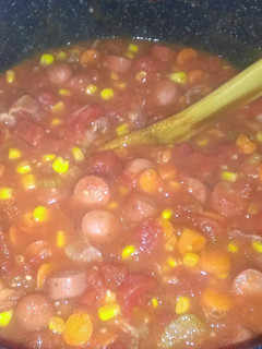 A picture of Gpa Kaz's Hotdog Stew.