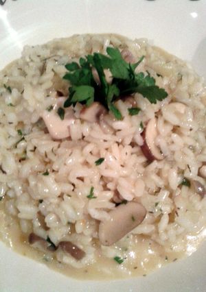 A picture of Chicken and Mushroom Risotto.