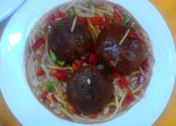 Fresh, Serving Recipe Cheese meatballs in tomato sauce Very Delicious