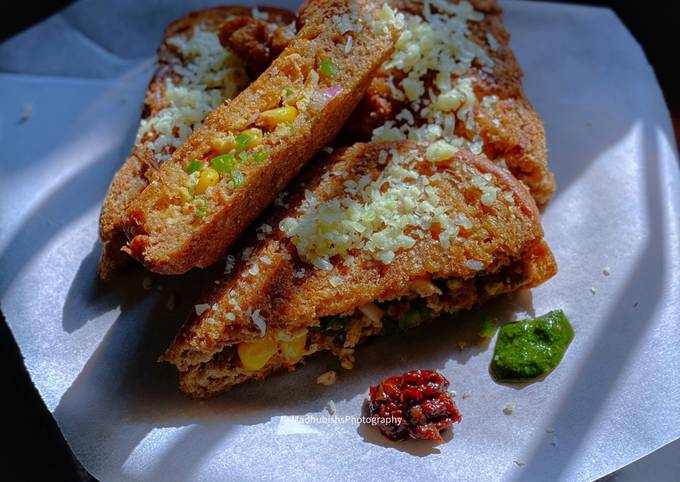 Simple Way to Make Ultimate Cheesy Peri Peri Toast Sandwich