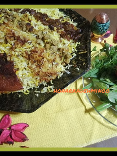 عکسی از دستور عدس پلو