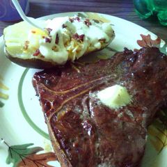 A picture of T bone Steak.