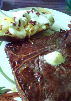 A picture of T bone Steak.