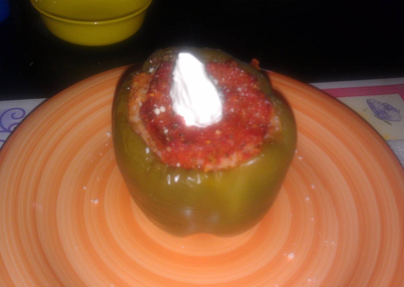 sausage stuffed bell pepper