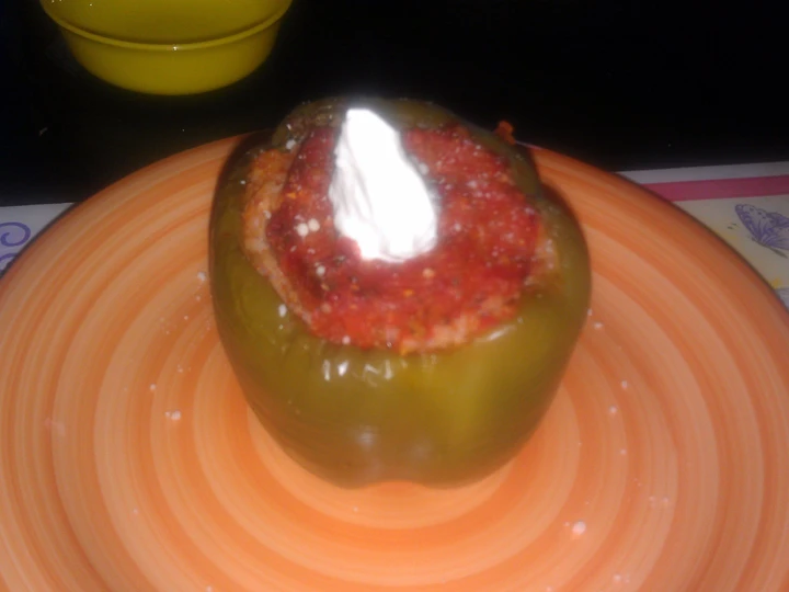 Easy Way Prepare sausage stuffed bell pepper the Delicious Appealing