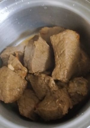 صورة لوصفة لحمة قطع مسلوقة