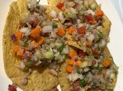 Una foto de tostadas de carne molida