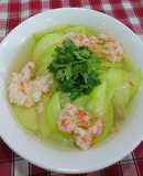 Canh dưa hường nấu tôm